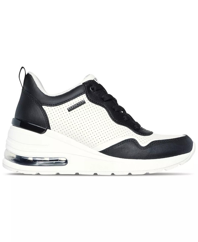 Skechers Shoes Women's White Black Air Memory Foam Sport Comfort Sneaker 155399