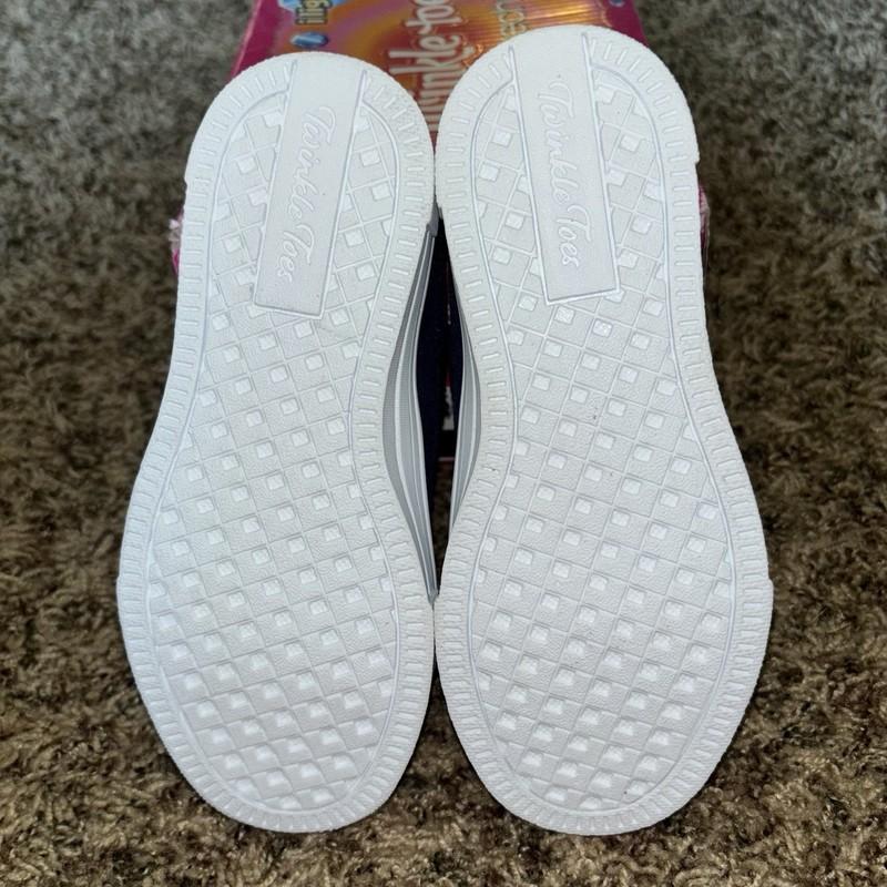Skechers Toddler Girl's Twinkle Toes Slip-on Sneakers Size 9 Pink/Light Blue