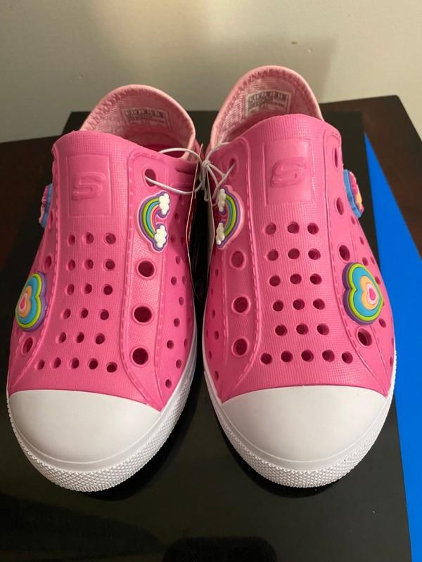 Skechers Toddler Girls Foamies Flexible Molded Slip-On Shoe SIZE 10