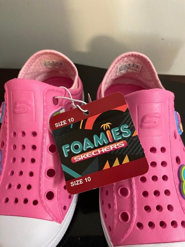 Skechers Toddler Girls Foamies Flexible Molded Slip-On Shoe SIZE 10