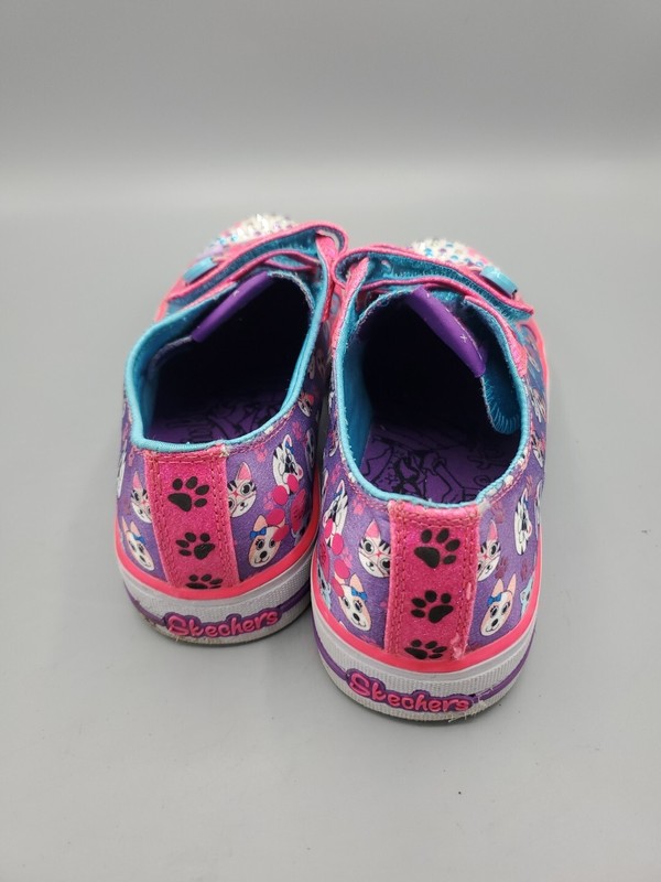 Skechers Twinkle Toes Light Up Low Shoes Dof Cat My Best Friend Girls Sz 3