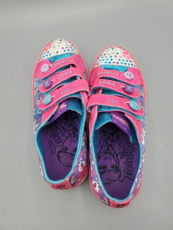 Skechers Twinkle Toes Light Up Low Shoes Dof Cat My Best Friend Girls Sz 3