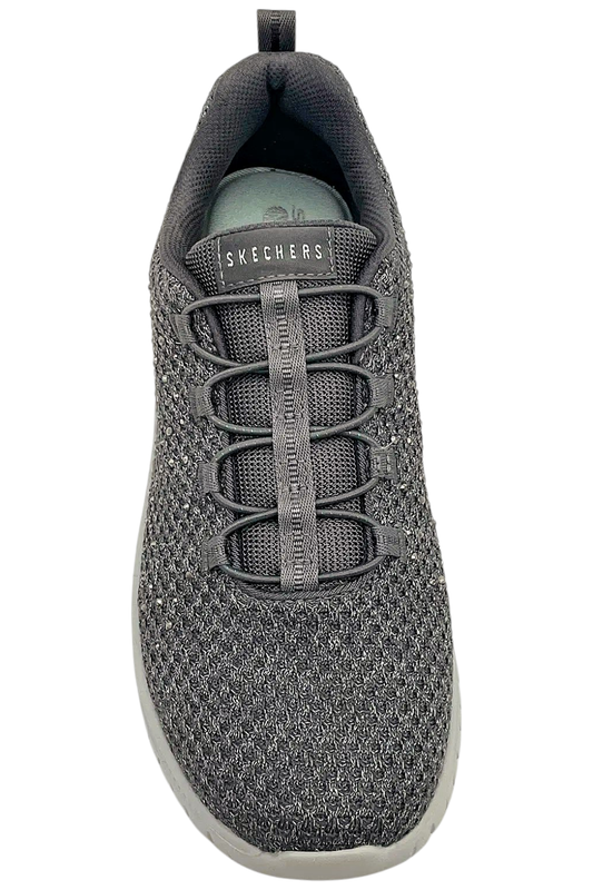 Skechers Virtue Rhinestone Vegan Sneakers Glamour Charcoal