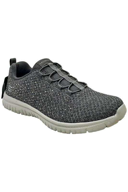 Skechers Virtue Rhinestone Vegan Sneakers Glamour Charcoal