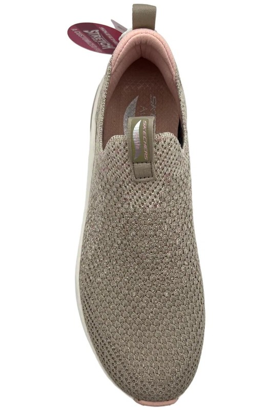 Skechers Women's Arch Fit 2.0 Sheer Shimmer Sneaker Taupe/Pink