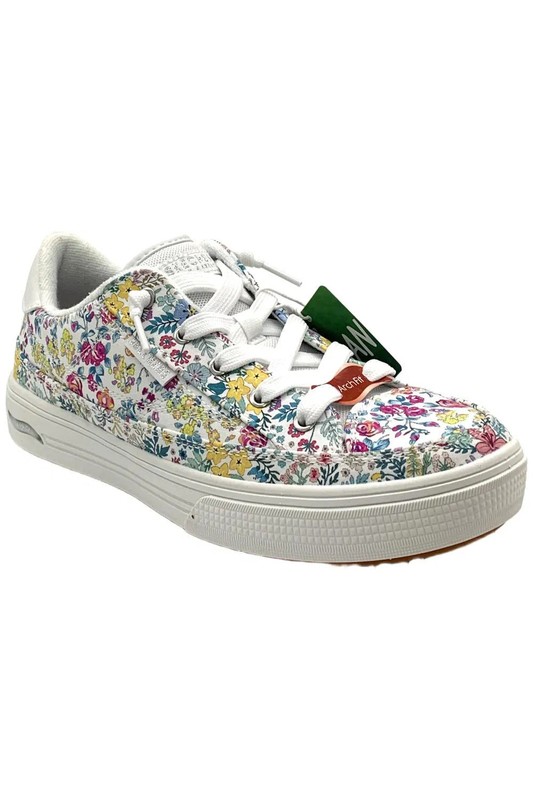 Skechers Women's Flowa Powa Arch Fit Arcade Lace-Up Sneakers White Skechers Women's Flowa Powa Arch Fit Arcade Lace-Up Sneakers White