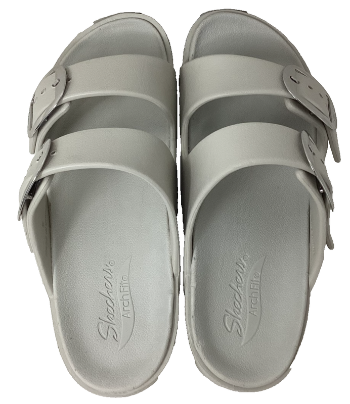 Skechers Women's Foamies Arch Fit Cali Breeze Gold Star Natural Sandals Sz:7 70Y