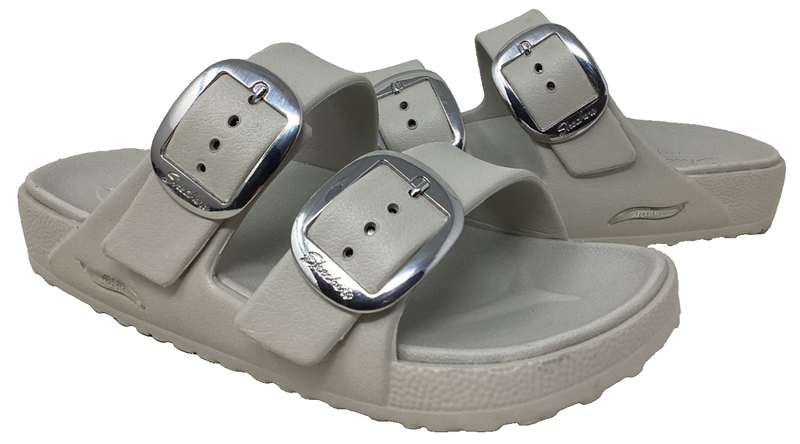 Skechers Women's Foamies Arch Fit Cali Breeze Gold Star Natural Sandals Sz:7 70Y