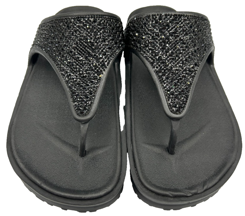 Skechers Women's Foamies Cali Breeze Shine Comfort Sandal Black Size:6 150J