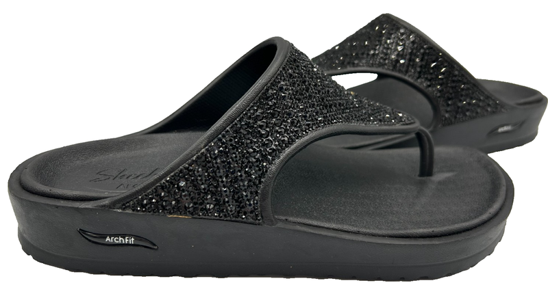 Skechers Women's Foamies Cali Breeze Shine Comfort Sandal Black Size:6 150J