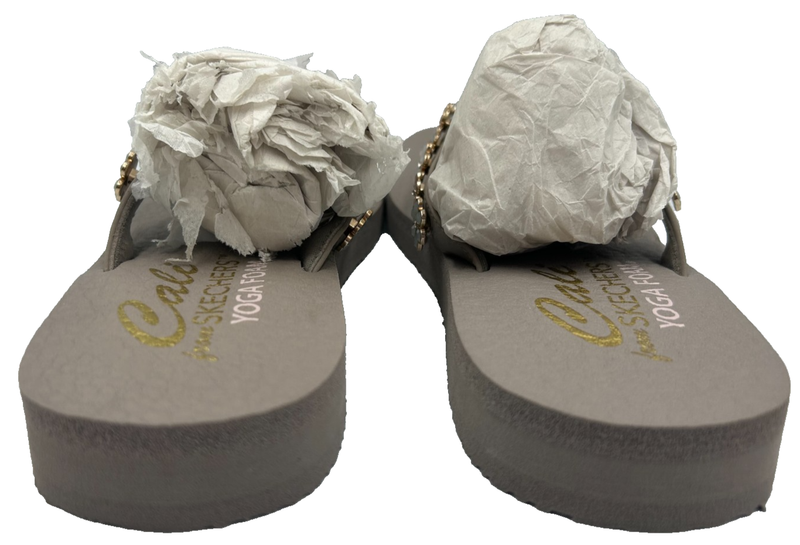 Skechers Women's Meditation Daisy Crush Slip On Sandals Taupe/Multi Size:6 150I