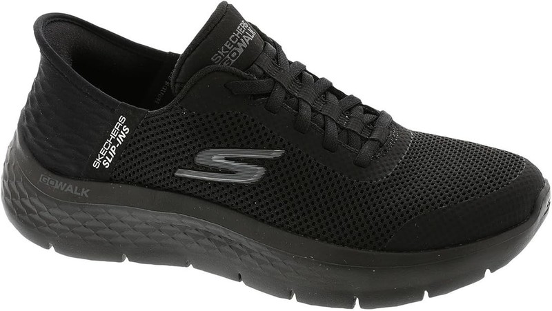 Skechers Women's Slip-Ins Go Walk Flex Grand Entry Black Sneaker Sz 8.5 Wide NEW