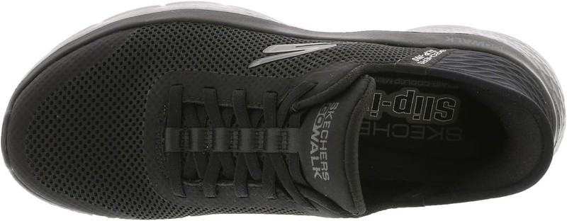 Skechers Women's Slip-Ins Go Walk Flex Grand Entry Black Sneaker Sz 8.5 Wide NEW