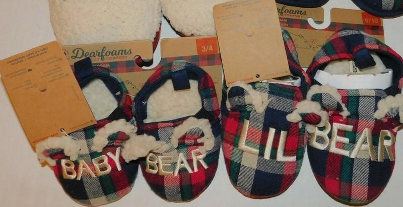 Slippers Baby Bear Lil Bear Infant Toddler Size 3 4 5 6 9 10 Dearfoams