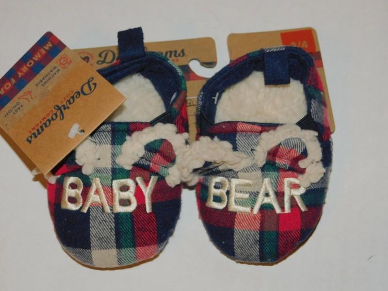 Slippers Baby Bear Lil Bear Infant Toddler Size 3 4 5 6 9 10 Dearfoams