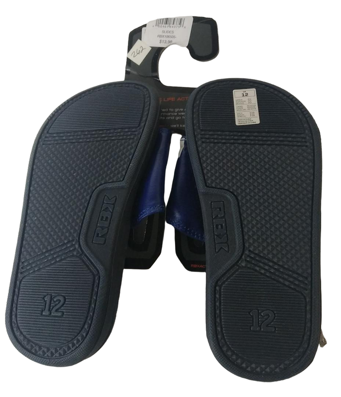 Slippers Little Boys RBX Comfort Active Sandals Flip Flops Blue/Blue - Size 12