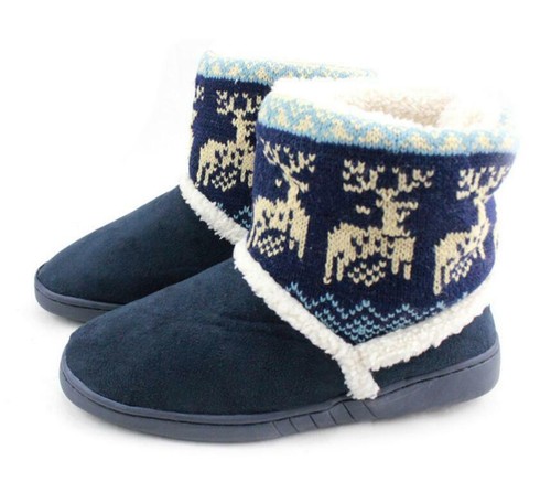 Slippers Womens Teen Warm Indoor Slipper Boots Ladies Booties Girls Size 3 -7