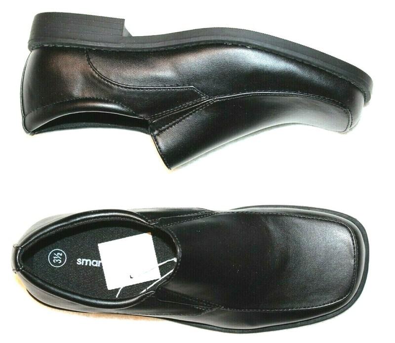 SmartFit Youth Boys' Daniel Black Dress Slip-On Shoes Size 10.5-6 M #79319