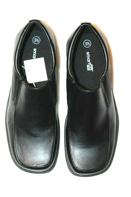 SmartFit Youth Boys' Daniel Black Dress Slip-On Shoes Size 10.5-6 M #79319