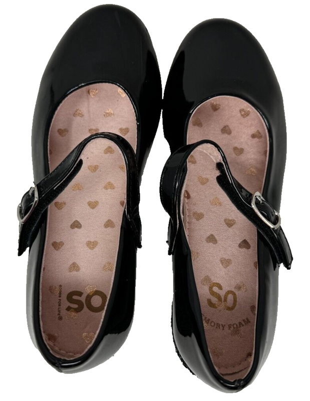 SO Youth Girl's Claudie Mary Jane Dress Heels Black/Sparkle Size:1 121iJ