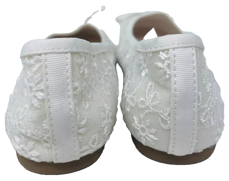 SO Youth Girl's Honey Berry Slip On Memory Foam Comfort Flats White Size:1 162S