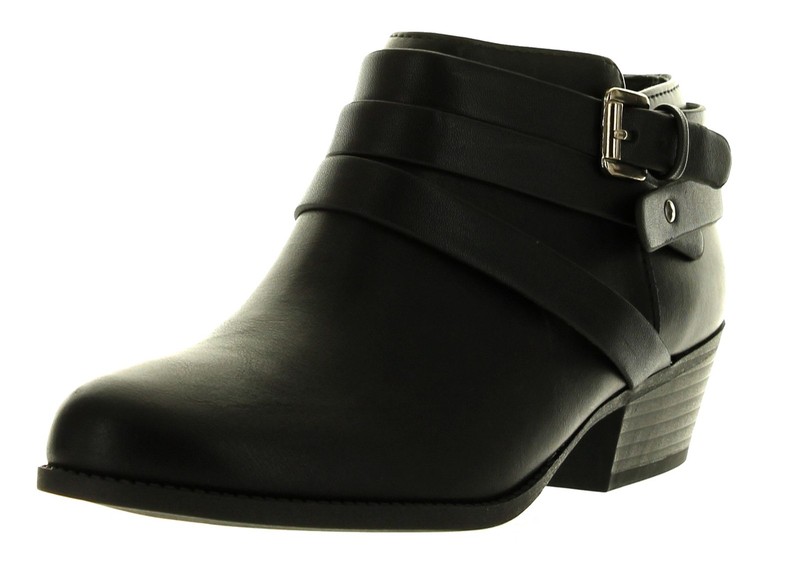 Soda Alum Womens Stylish Buckle Strap Dress Ankle Bootie