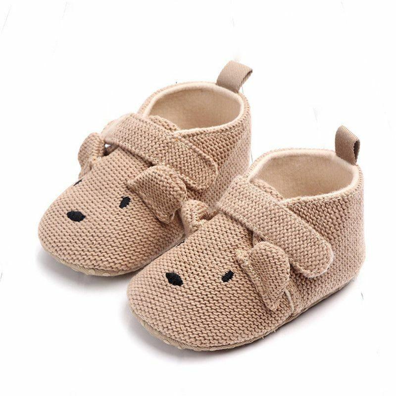 Soft Sole Toddler Non-slip Cartoon Cute Infant Boys Girls Warm Animal Crib Shoes
