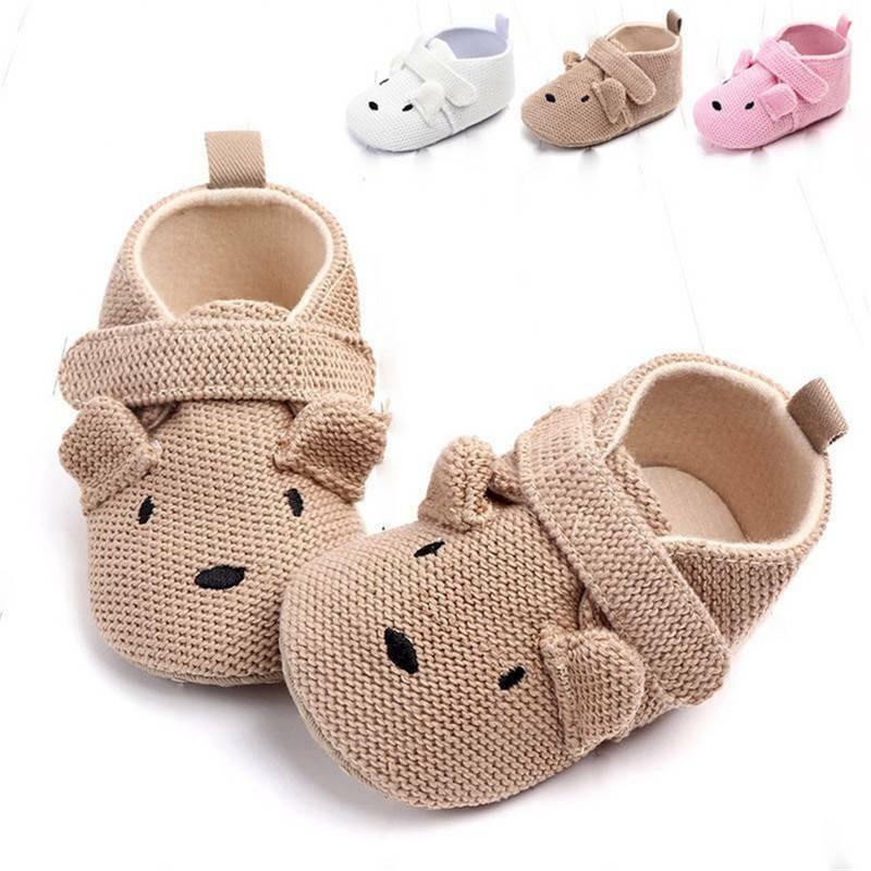 Soft Sole Toddler Non-slip Cartoon Cute Infant Boys Girls Warm Animal Crib Shoes