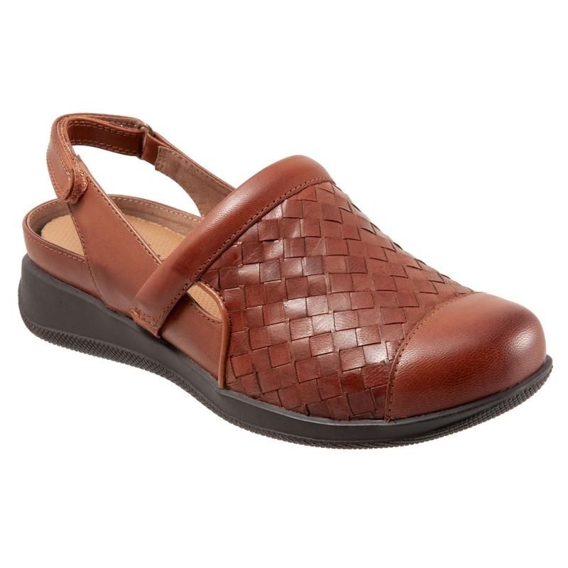 Softwalk Salina Woven S1365-245 Womens Brown Narrow Clog Flats Shoes 6.5