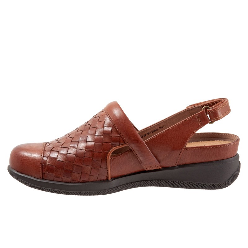 Softwalk Salina Woven S1365-245 Womens Brown Narrow Clog Flats Shoes 6.5