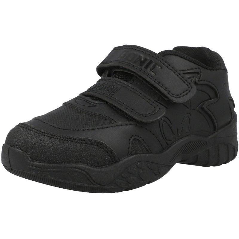 Sonic the Hedgehog Riden Black Shoes Kids' Fasten Straps Comfy Grip