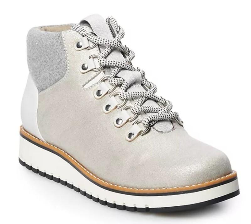 Sonoma Katherina Hiker Hiking Boots NEW NWT womens 8 silver $70