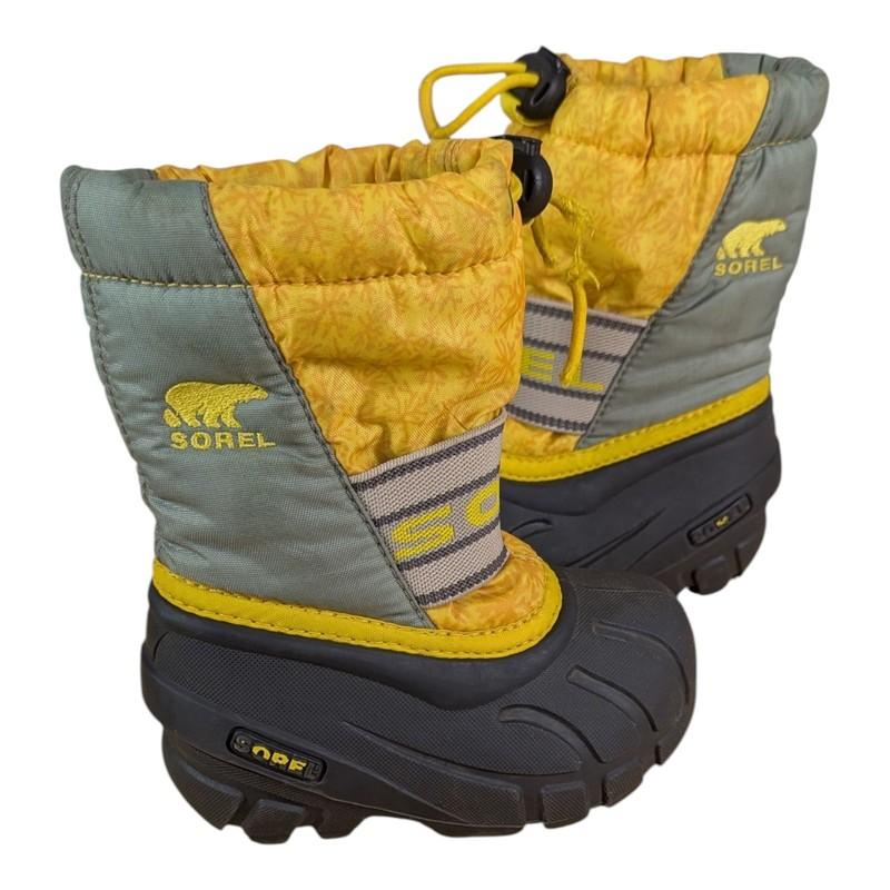 Sorel Boys Boots Kids Size 6 Yellow Youth Snow Ski Winter