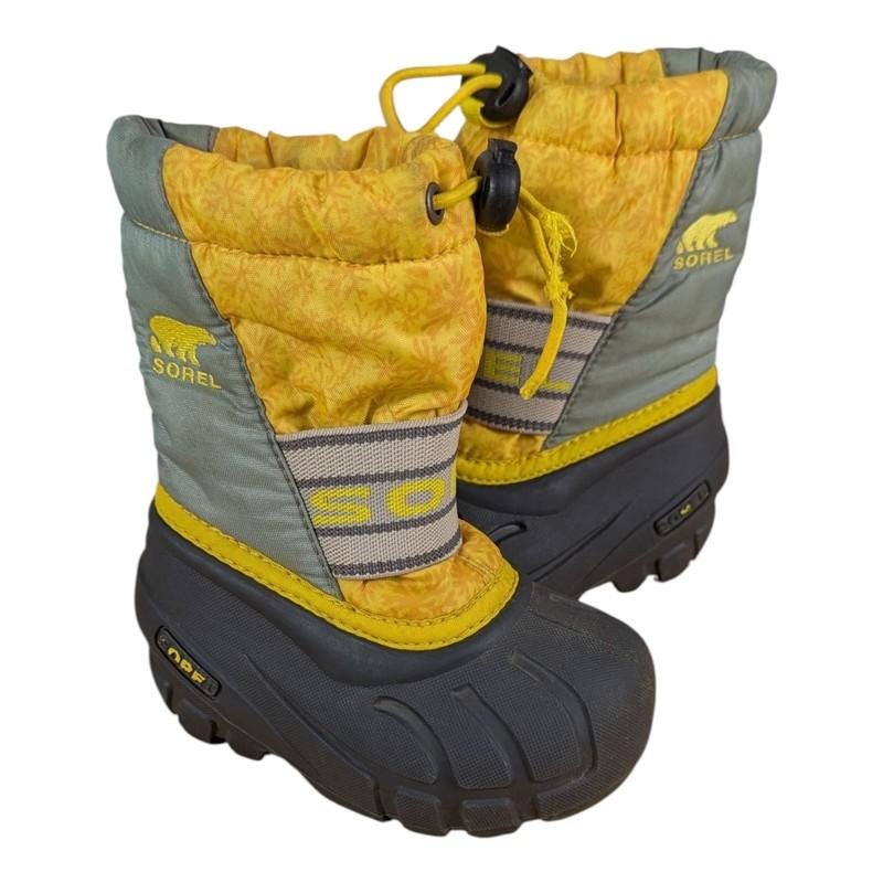 Sorel Boys Boots Kids Size 6 Yellow Youth Snow Ski Winter