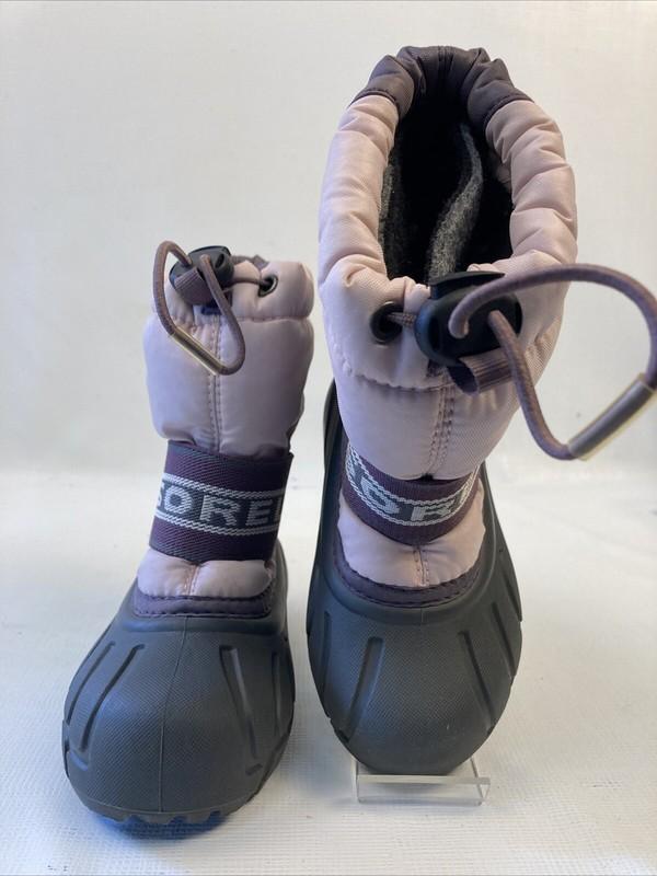 Sorel Cub Girls Youth Waterproof Winter Snow Boots Size 8 EUC Clean