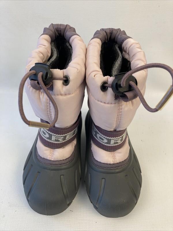 Sorel Cub Girls Youth Waterproof Winter Snow Boots Size 8 EUC Clean