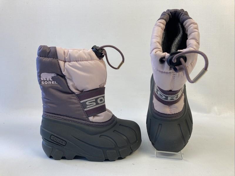 Sorel Cub Girls Youth Waterproof Winter Snow Boots Size 8 EUC Clean