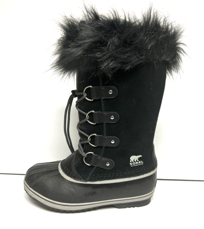 Sorel Girls Joan of Arctic Waterproof Boots Black Size 6 M Big Kid