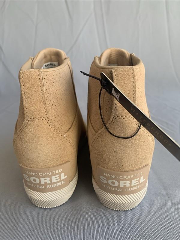 SOREL Out N About Pull On Wedge Womens Waterproof Suede Shoes Boots Size 8.5