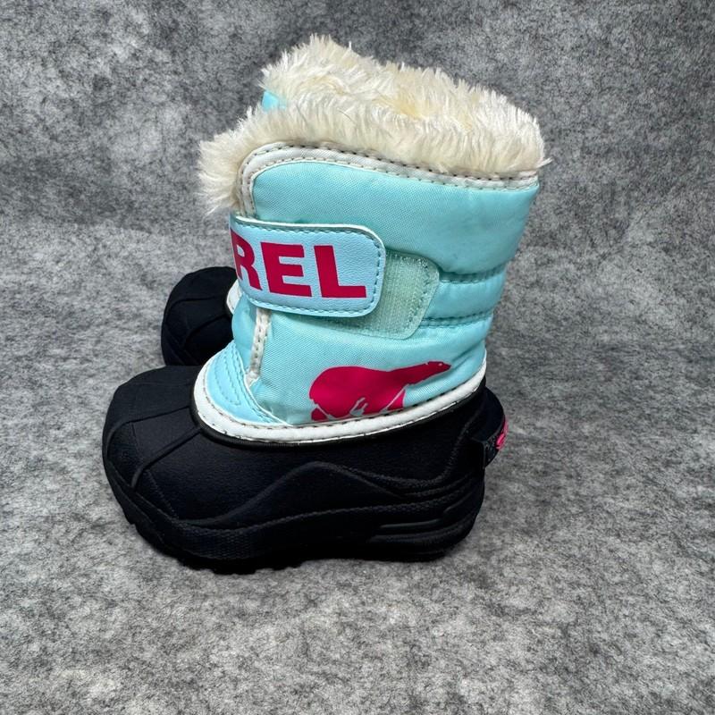 Sorel Snow Commander Winter Boots Size 5 Toddler Girls Polar Bear
