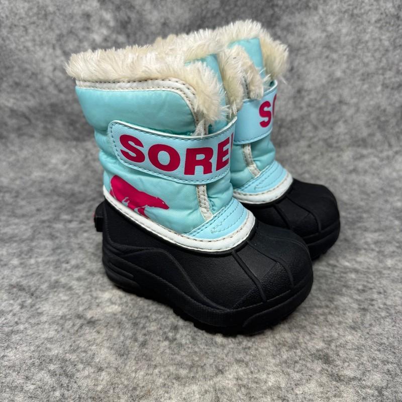 Sorel Snow Commander Winter Boots Size 5 Toddler Girls Polar Bear