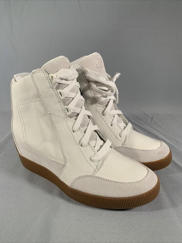 Sorel Women Out N About Wedge Sea Salt White Size 8