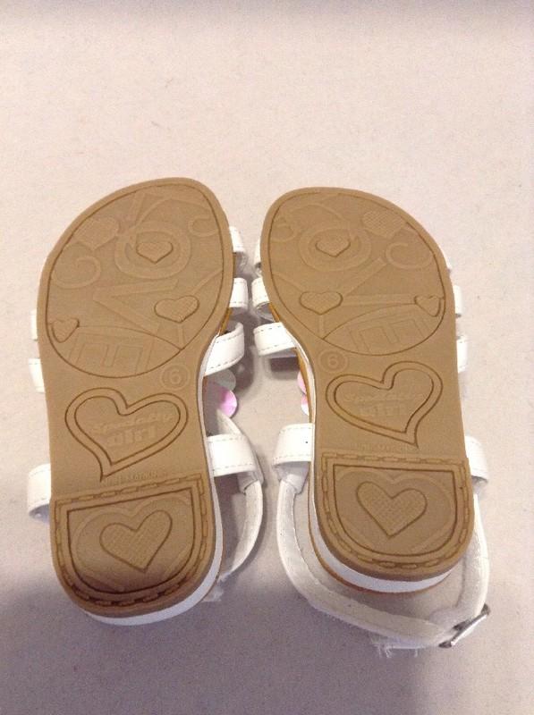 Specialty Girl Sandals Adjustable Ankle Strap Lil Piper White Size 6 Retails 35