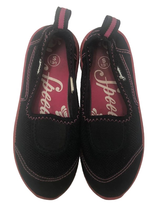 Speedo Water Shoes Girls S 13/1 Black Pink Beach Pool Outdoor