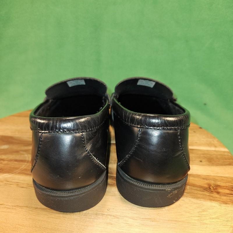 Sperry Colton Penny Loafer Black Leather Size 4 Wide Kids