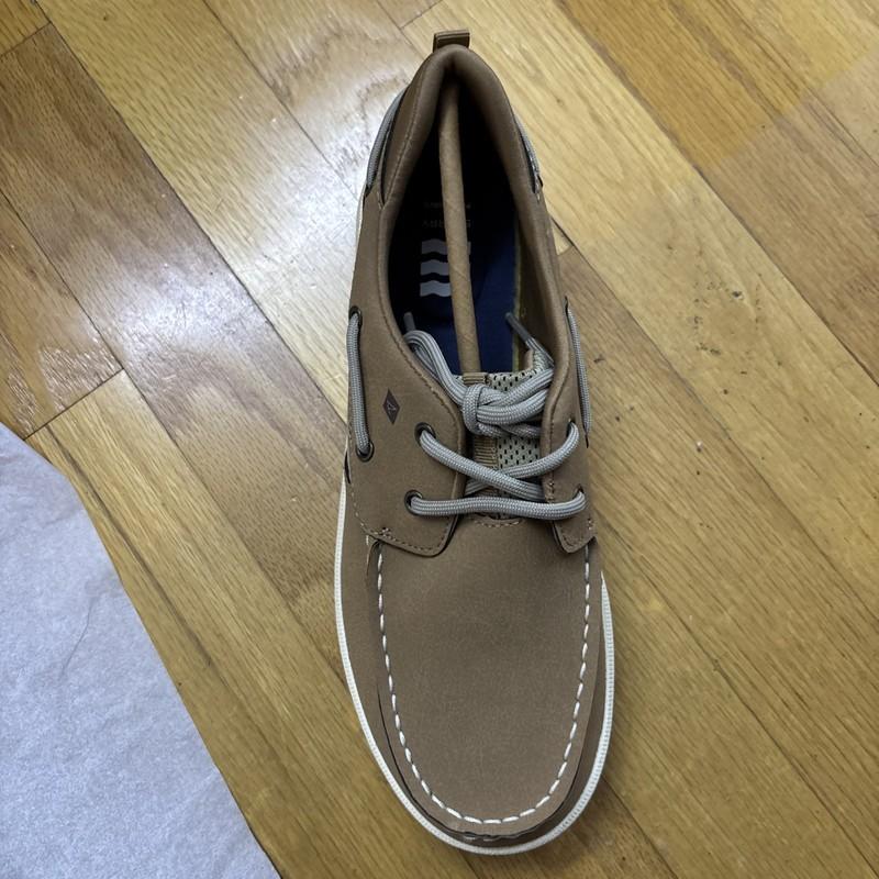 Sperry Fairwater Plushwave Boys Sz 4M Fairwater Tan Boat Shoes STK264547