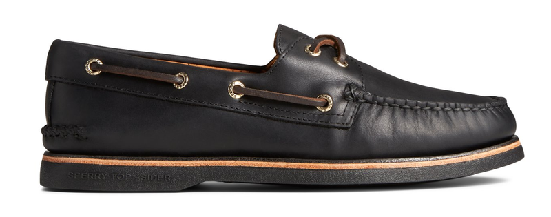 Sperry Gold Cup A/O 2 Eye Burnished Black Boat Shoe Men's sizes 7-14 NEW MEDIUM