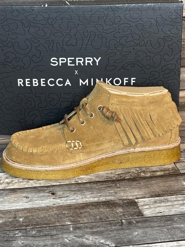 Sperry Rebecca Minkoff X Fringe Chukka Tan Casual Boot STS87070 US Women’s 7.5 M