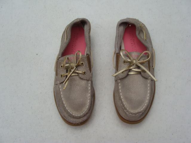 Sperry Top-Sider A/O Slip On YG50777 Leather Boat Shoe Size 1M
