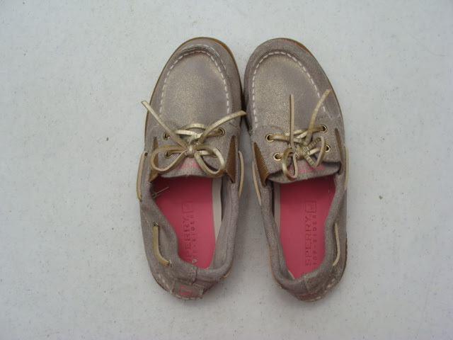 Sperry Top-Sider A/O Slip On YG50777 Leather Boat Shoe Size 1M
